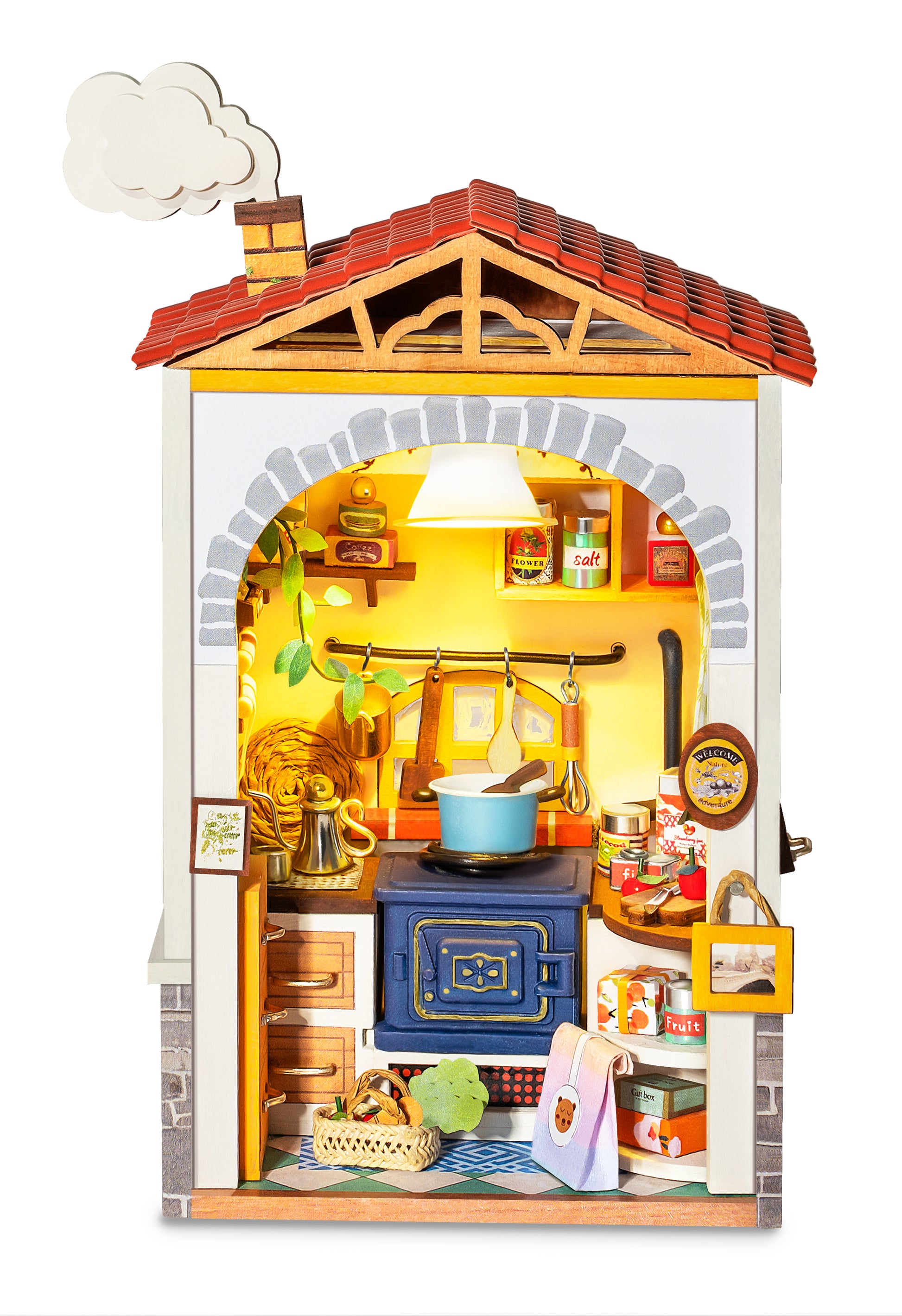 Mini Town Series Flavour Kitchen DIY Miniature Dollhouse Kit