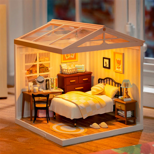 Sweet Dream Bedroom DIY 3D Miniature Dollhouse Kit