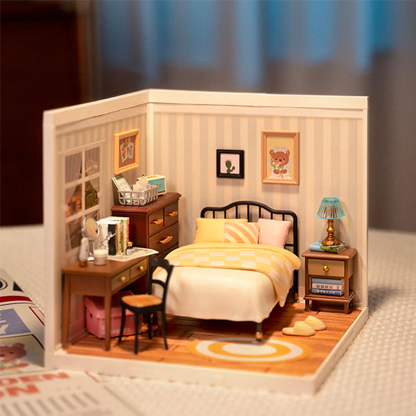 Sweet Dream Bedroom DIY 3D Miniature Dollhouse Kit