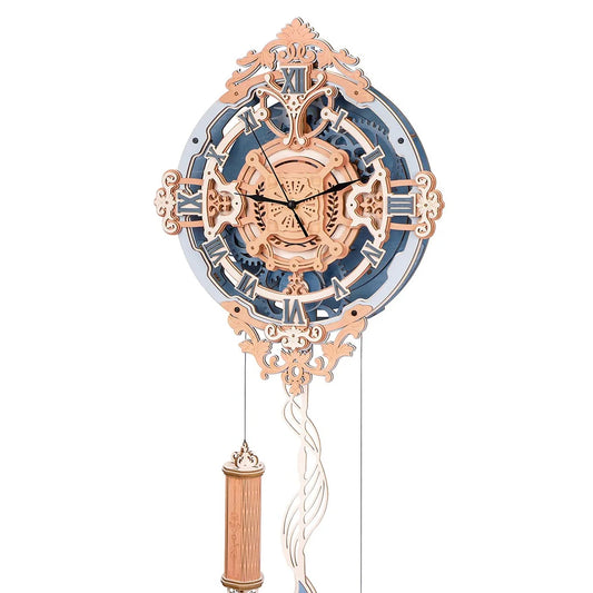 Romantic Note Wall Clock Mechanical Gear 3D Wooden Puzzle