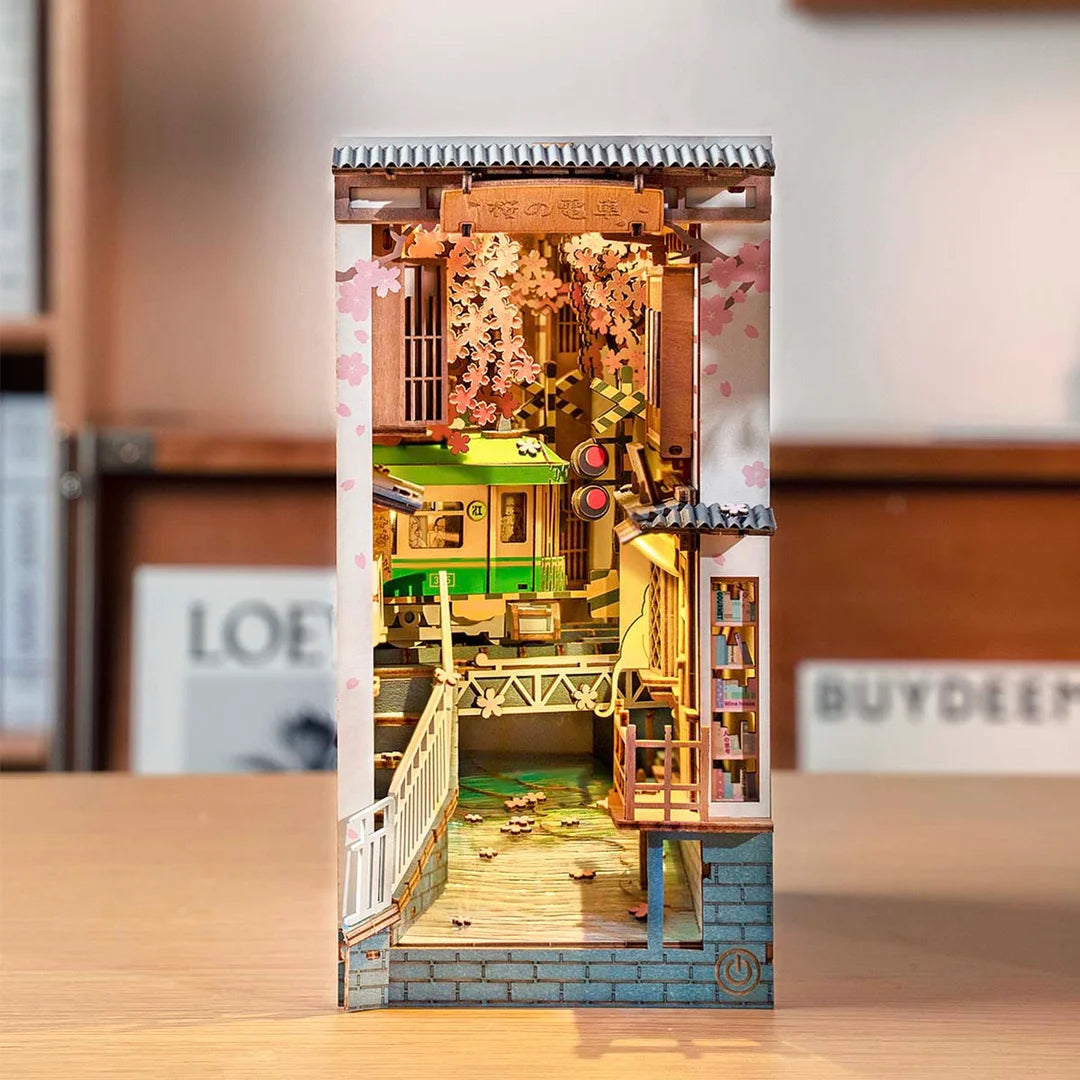 Sakura Densya DIY Book Nook Shelf Insert Miniature Dollhouse