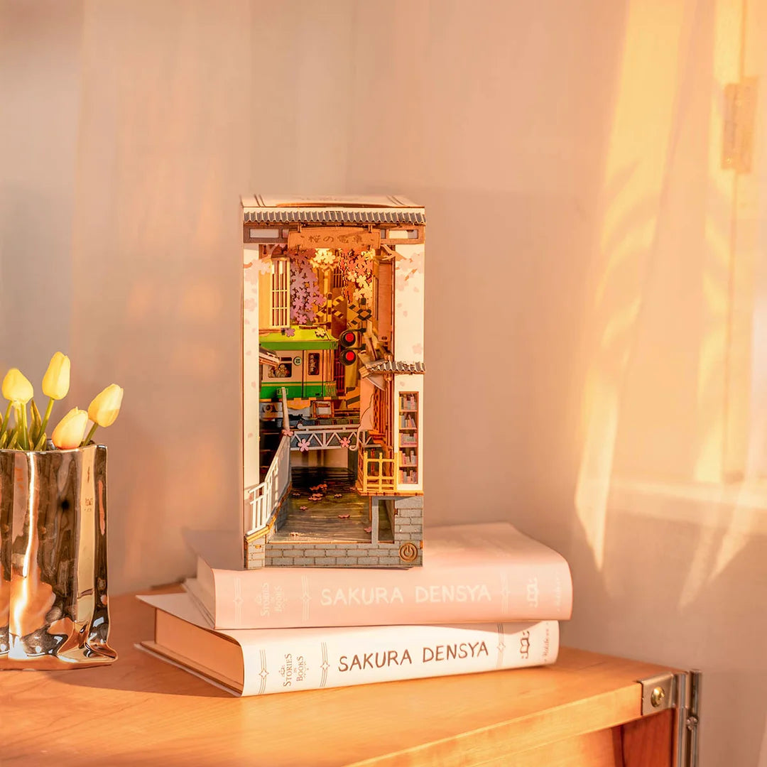 Sakura Densya DIY Book Nook Shelf Insert Miniature Dollhouse