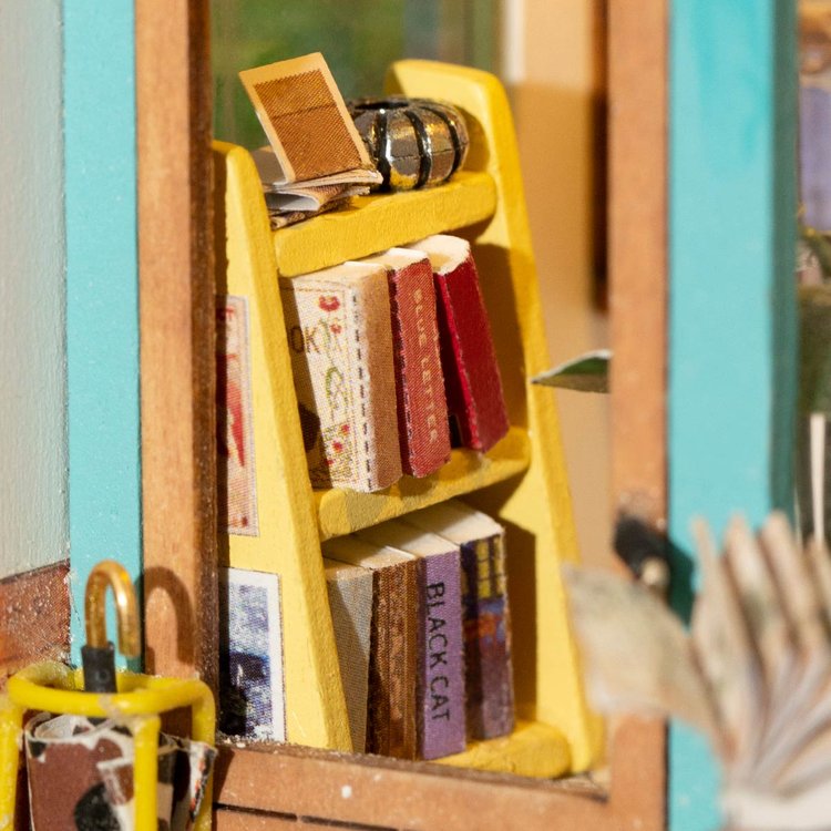 Free Time Bookshop DIY Miniature Dollhouse Kit