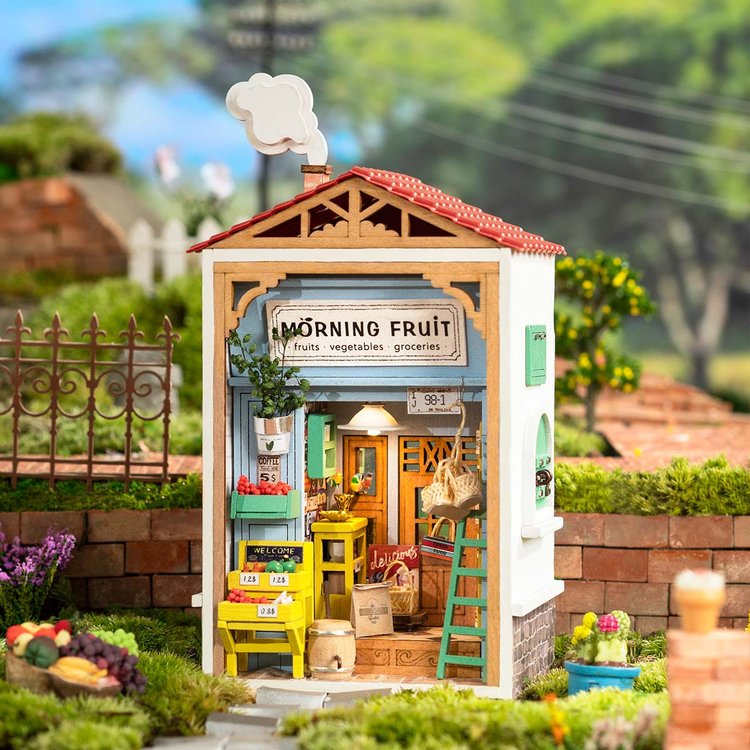 Robotime Morning Fruit Store DIY Miniature Dollhouse Kit