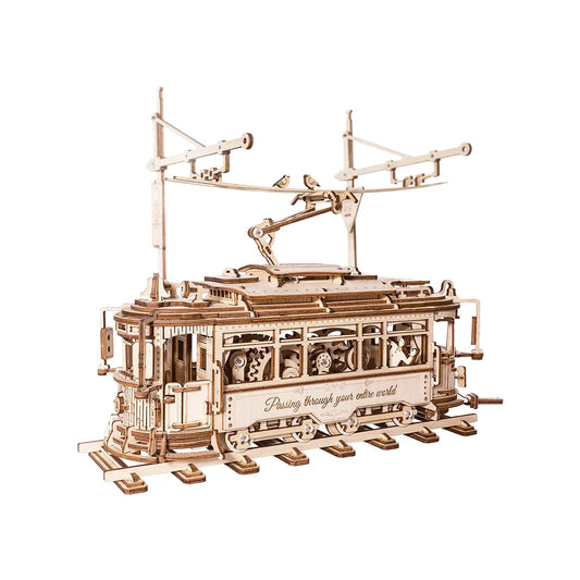 Classic City Tram DIY Moving 3D Wooden Puzzle