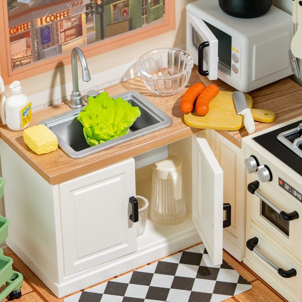 Super Store Series Happy Meals Kitchen DIY Miniature Dollhouse Kit