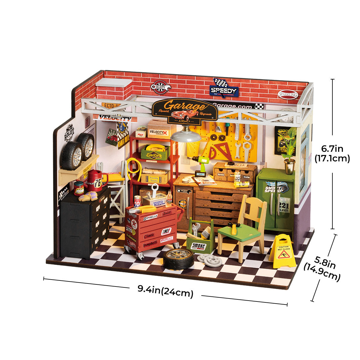 Garage Workshop DIY 3D Miniature Dollhouse Kit