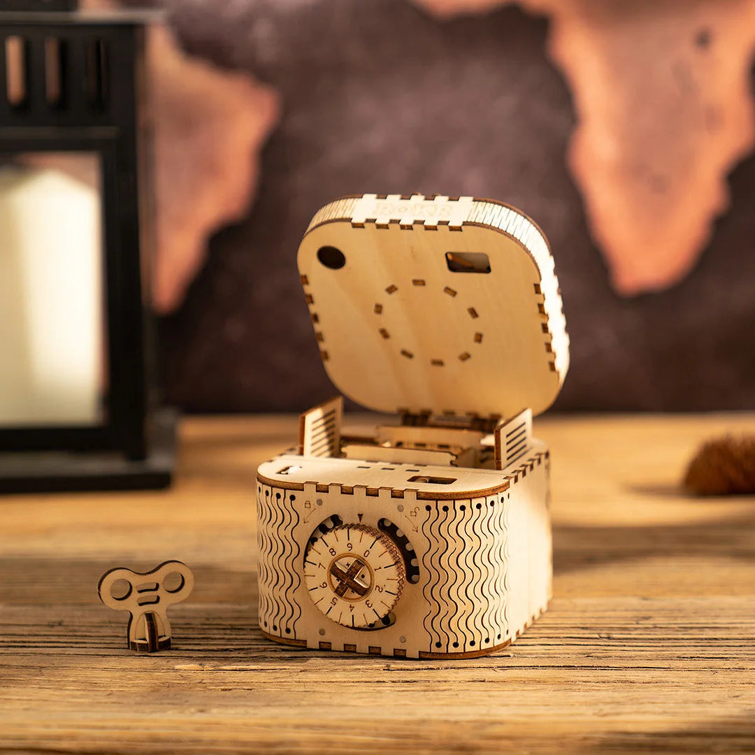 Treasure Box Mechanical Gears 3D Wooden Puzzle