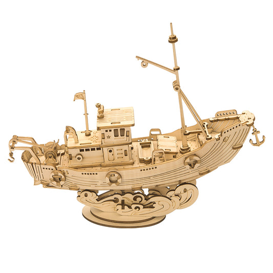 Fishing Ship 3D Wooden Puzzle