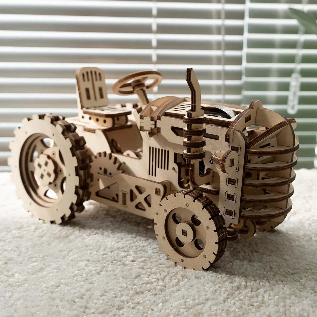 Robotime Tractor Mechanical Gears DIY 3D Wooden Puzzle