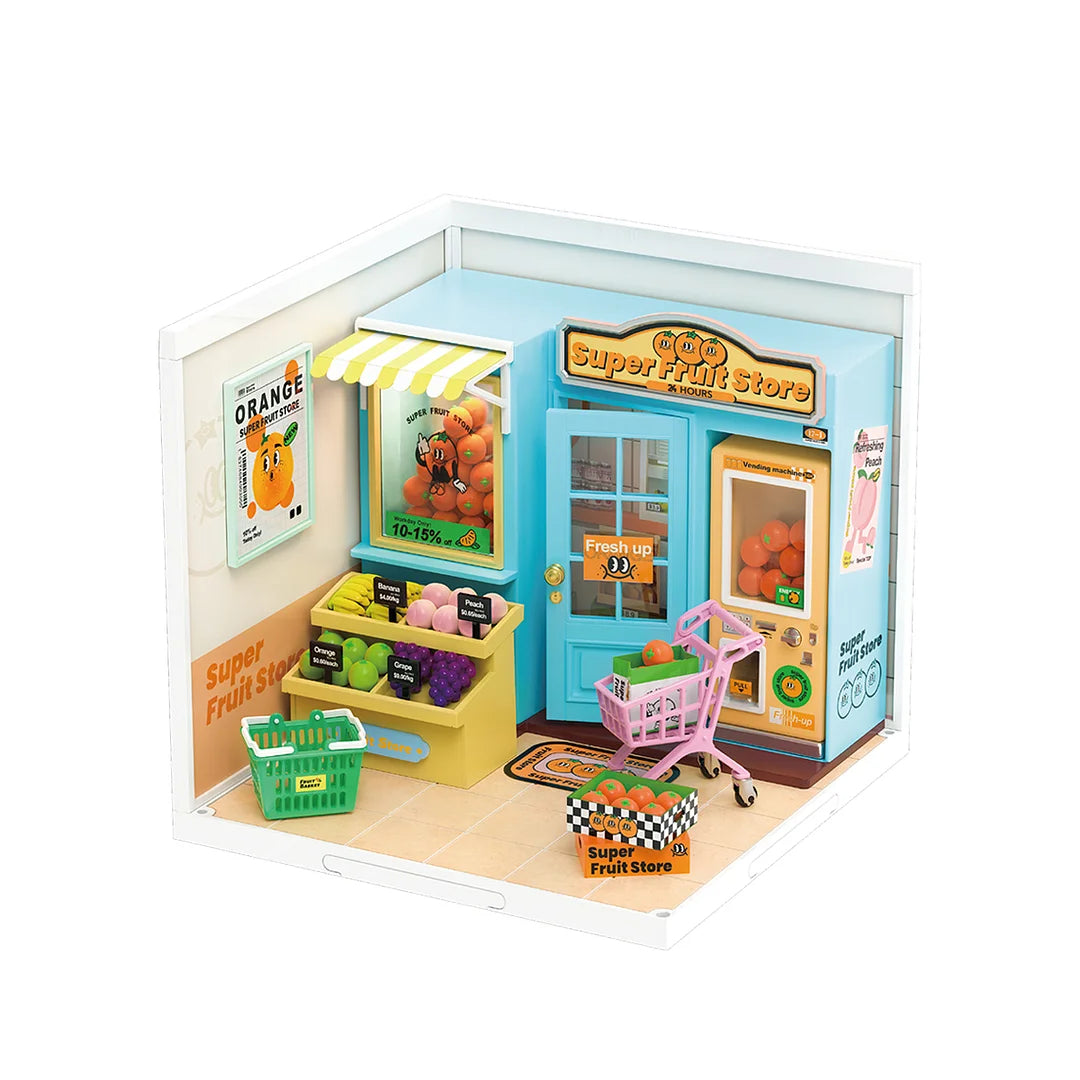 Super Creator Super Fruit Store Plastic DIY Miniature Dollhouse Kit