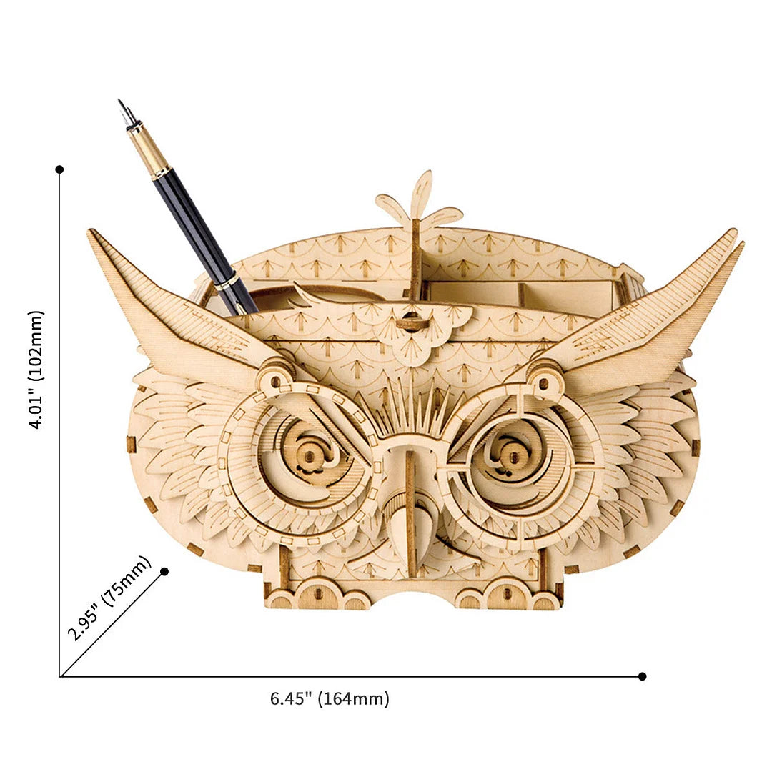 Owl Storage Box 3D Wooden Puzzle