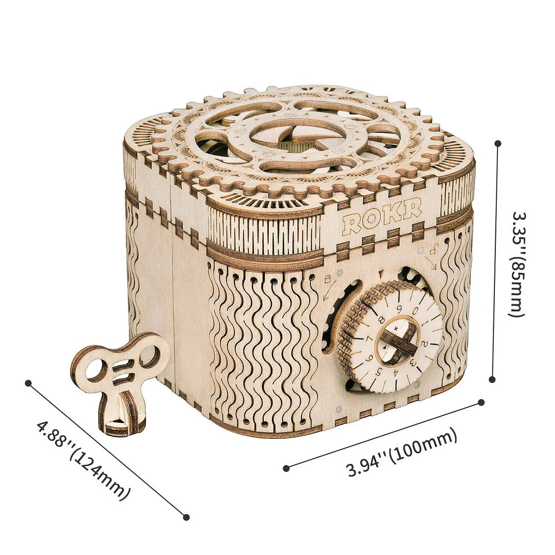 Treasure Box Mechanical Gears 3D Wooden Puzzle