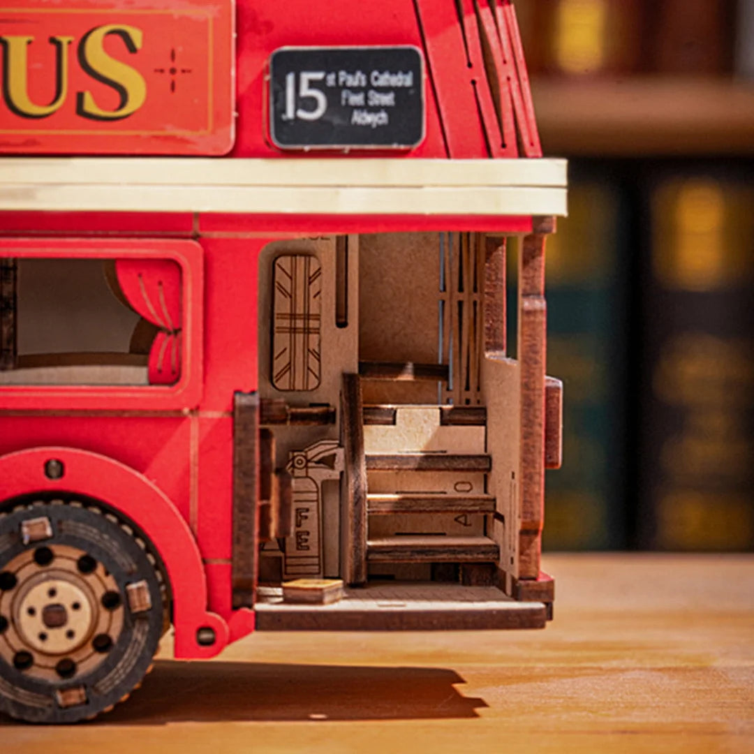 London Tour Bus DIY 3D Wooden Puzzle