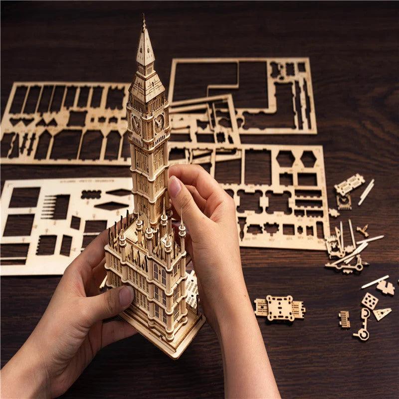 Big Ben With Lights Architecture 3D Wooden Puzzle