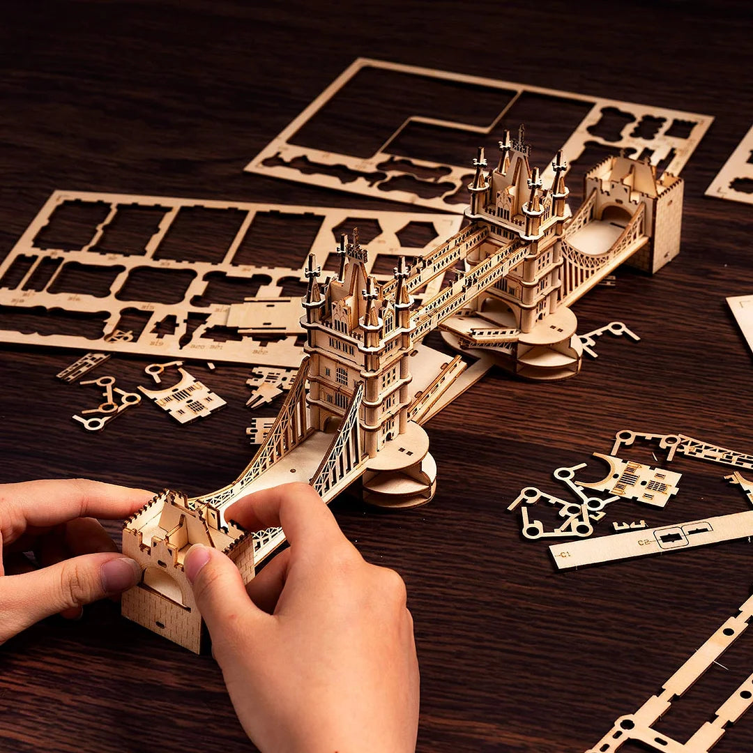 Tower Bridge with Lights 3D Wooden Puzzle