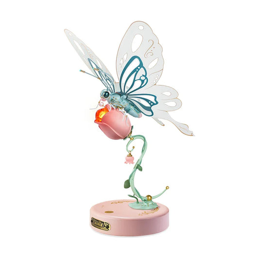 Butterfly DIY Mechanical 3D Puzzle Pink