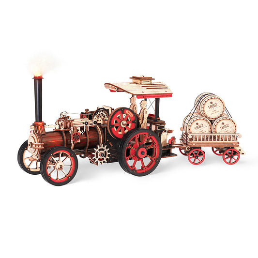 Steam Engine Mechanical DIY 3D Wooden Puzzle