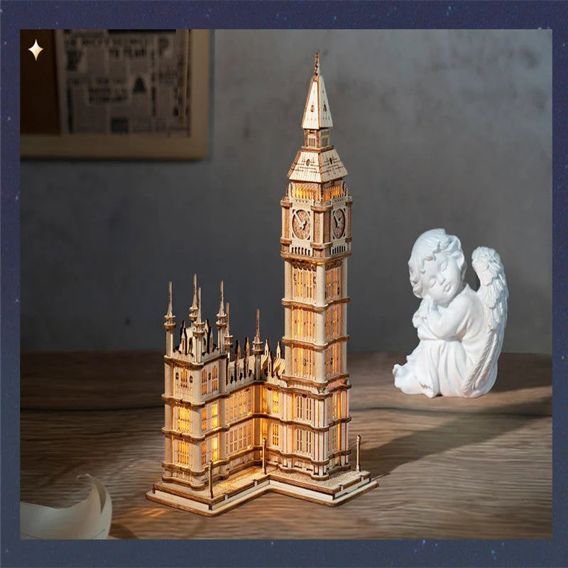 Big Ben With Lights Architecture 3D Wooden Puzzle