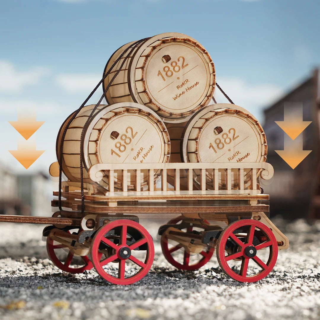 Steam Engine Mechanical DIY 3D Wooden Puzzle