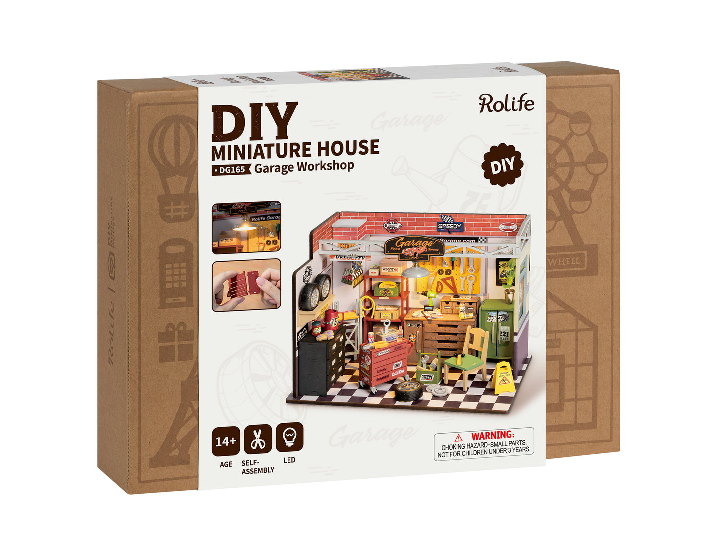 Garage Workshop DIY 3D Miniature Dollhouse Kit