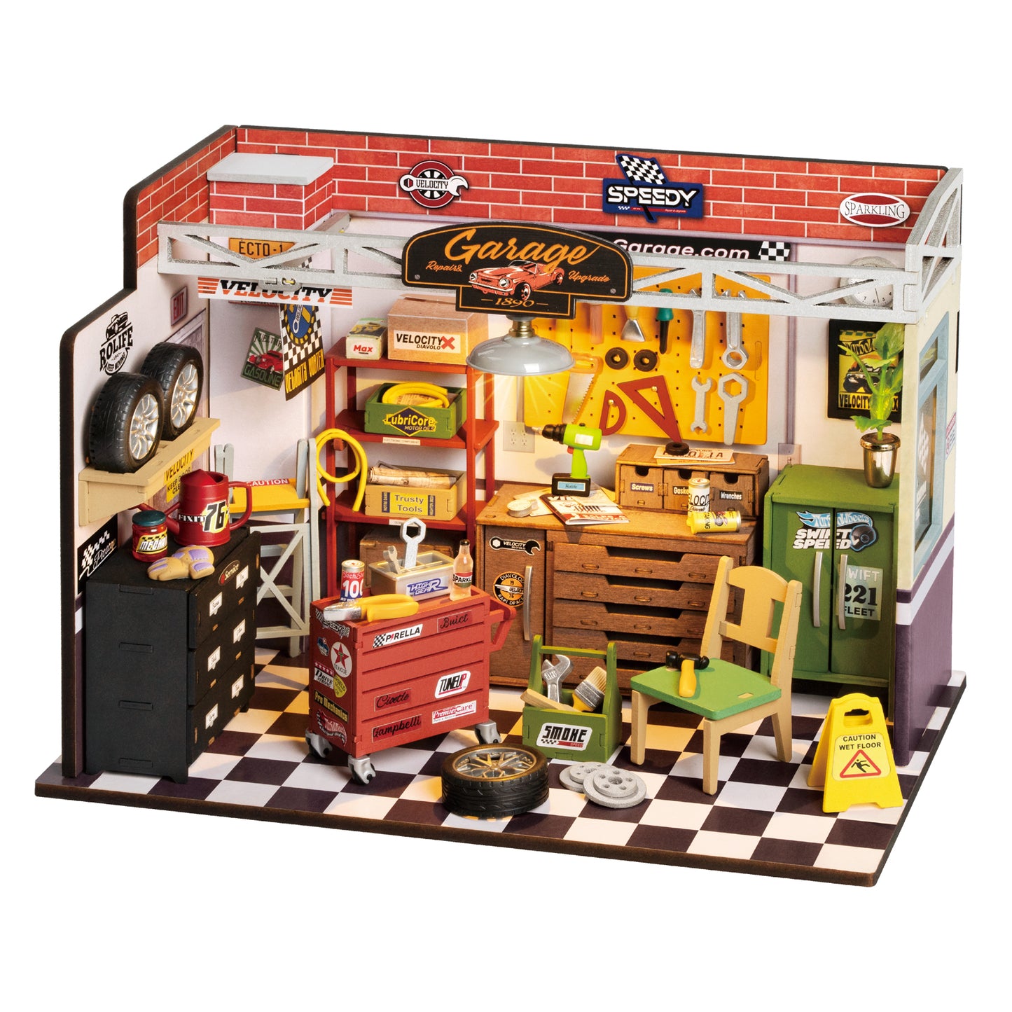 Garage Workshop DIY 3D Miniature Dollhouse Kit