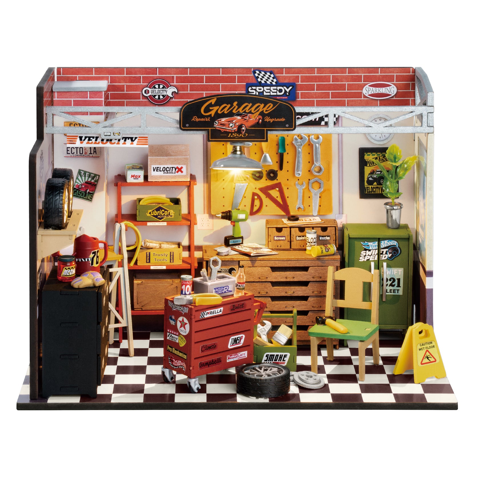 Garage Workshop DIY 3D Miniature Dollhouse Kit