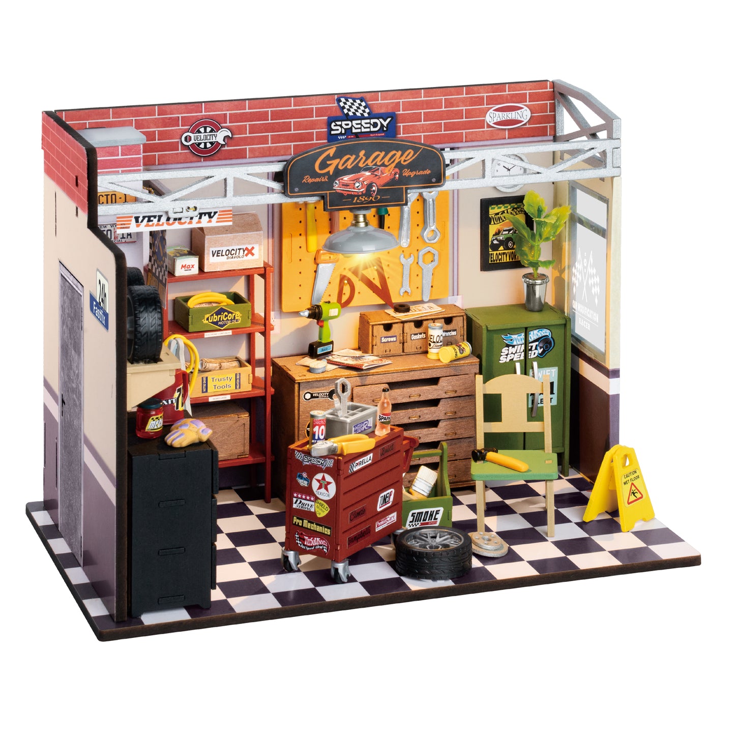 Garage Workshop DIY 3D Miniature Dollhouse Kit