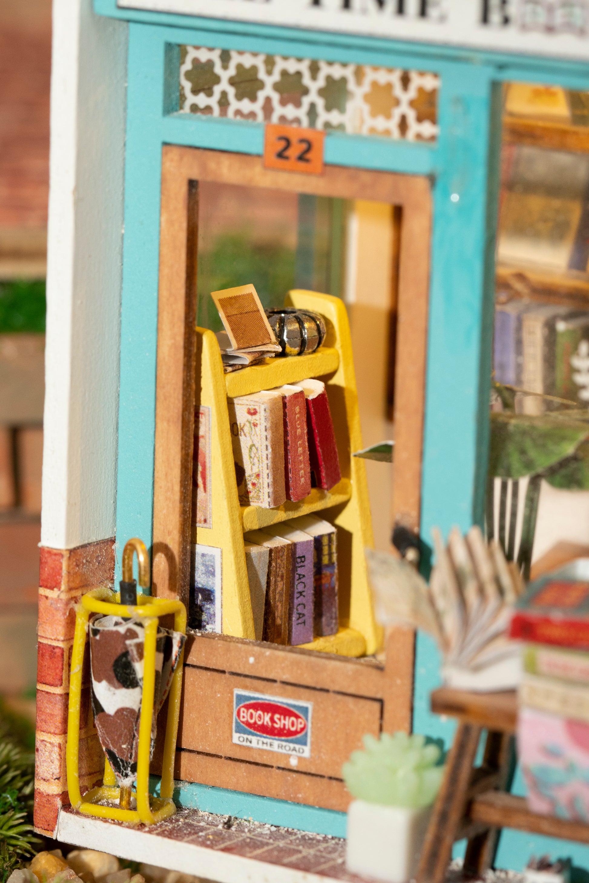 Free Time Bookshop DIY Miniature Dollhouse Kit