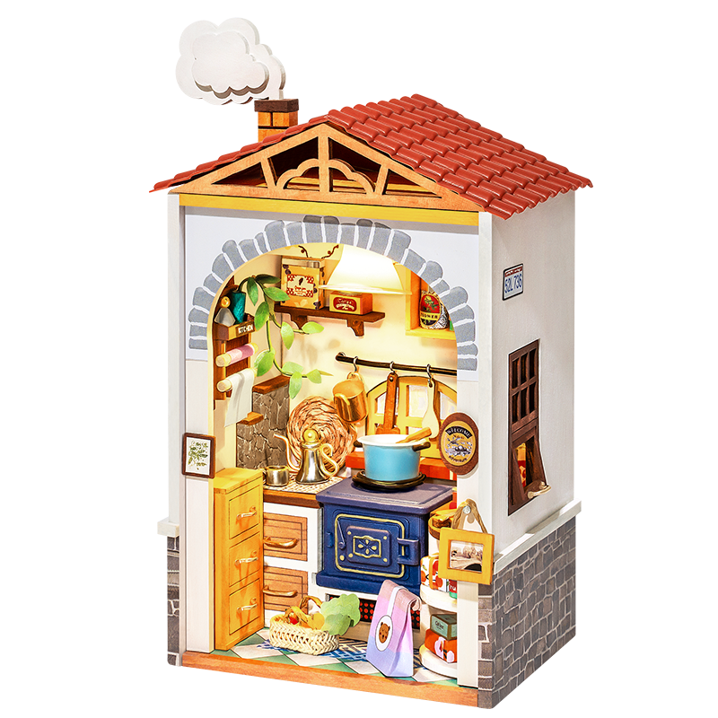 Mini Town Series Flavour Kitchen DIY Miniature Dollhouse Kit