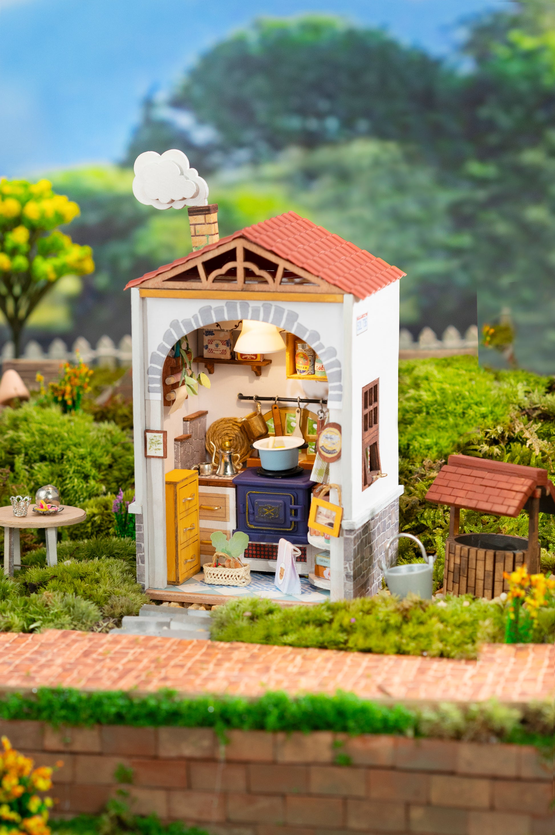 Mini Town Series Flavour Kitchen DIY Miniature Dollhouse Kit