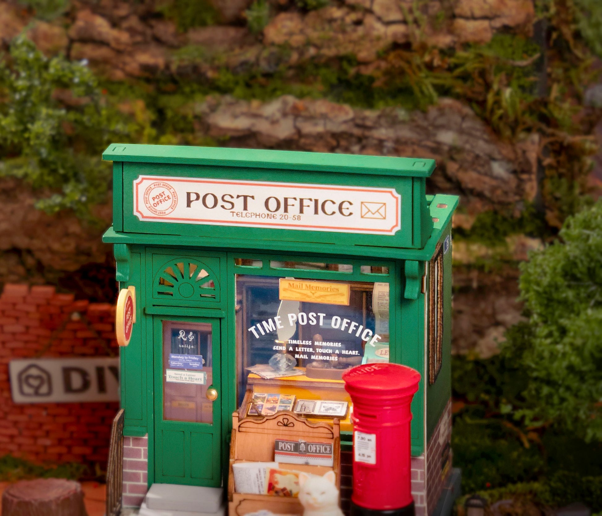 Century Post Office DIY 3D Miniature Dollhouse