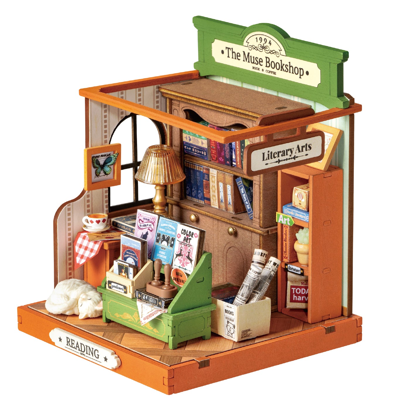 The Muse Bookshop DIY 3D Miniature Dollhouse