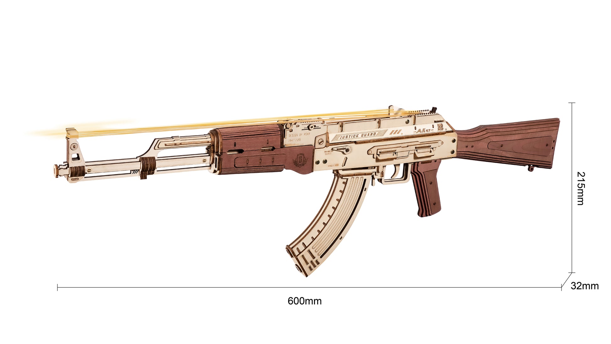 AK-47 Assault Rifle Toy Gun 3D Wooden Puzzle