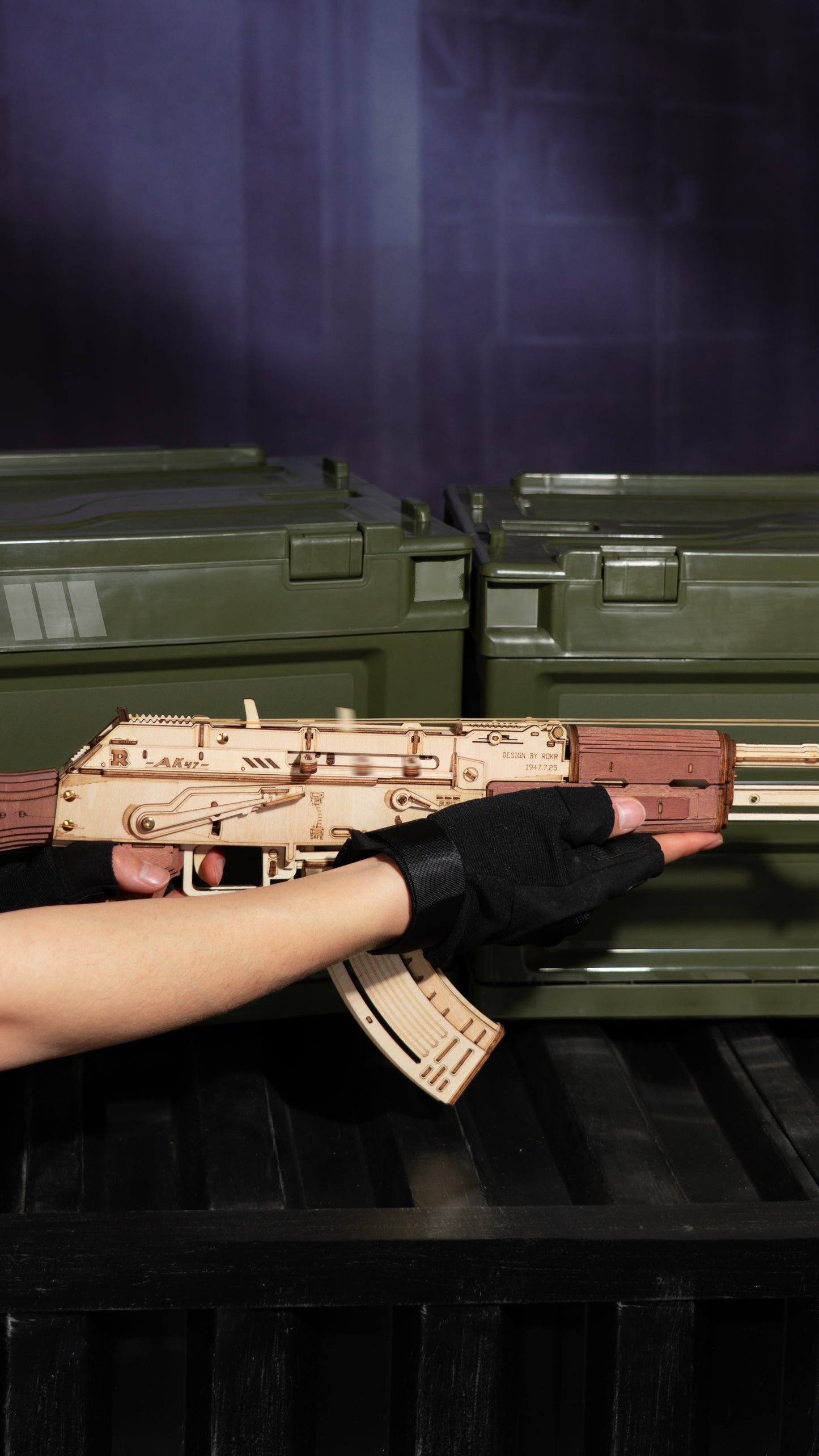 AK-47 Assault Rifle Toy Gun 3D Wooden Puzzle