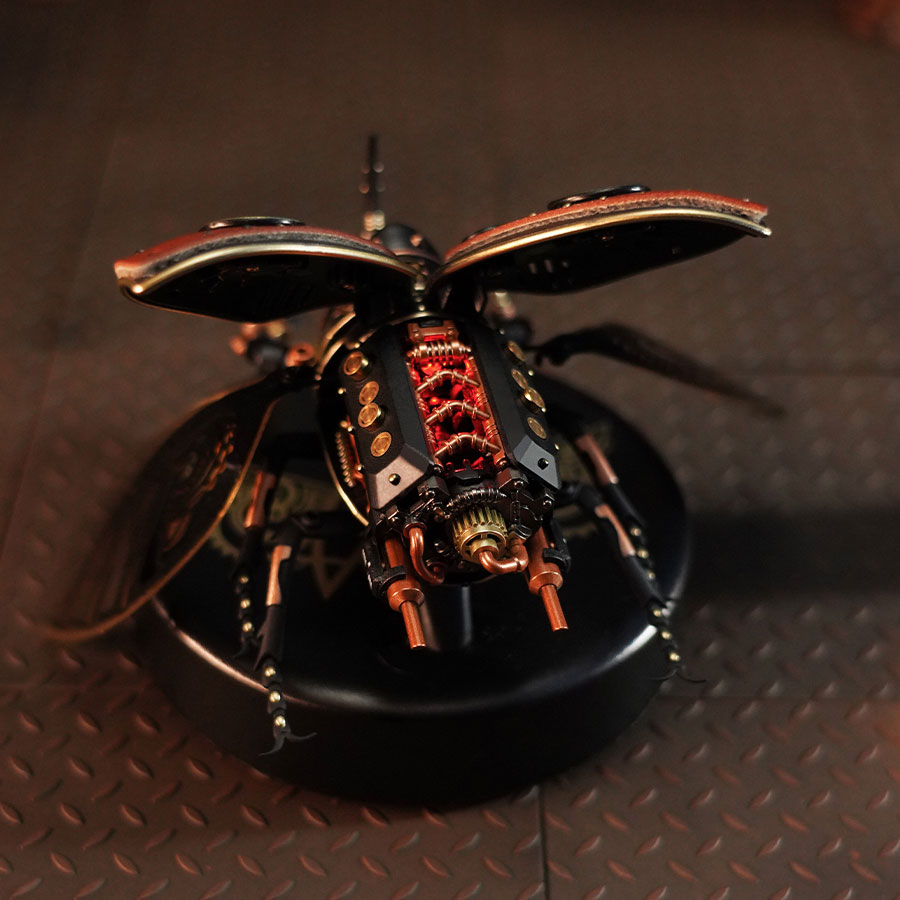 Mechanical Rhinoceros Beetle Model DIY 3D Puzzle