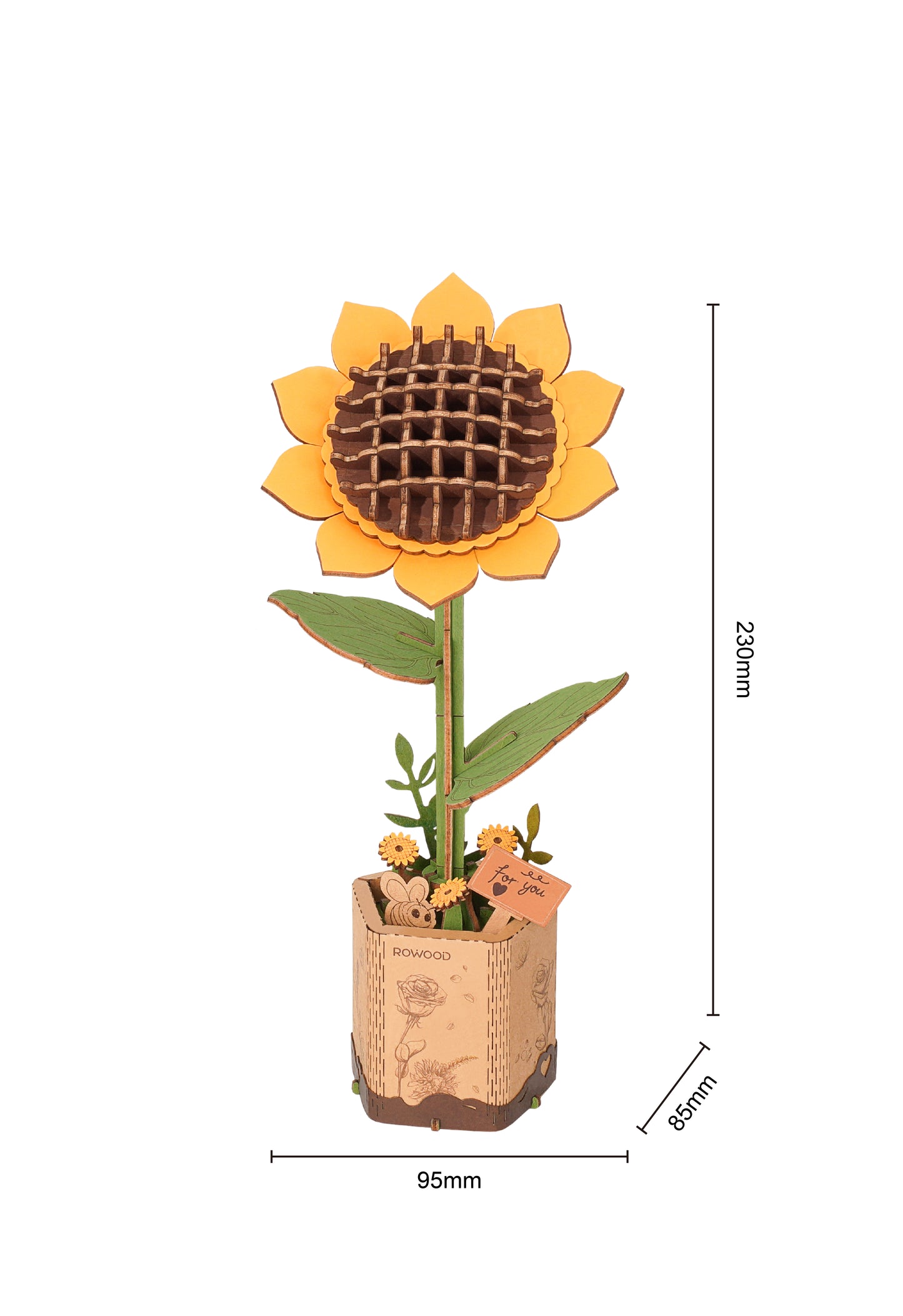 Sunflower Flower Bouquet Series DIY 3D Wooden Puzzle