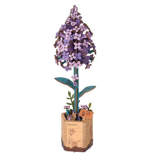 Lilac Flower Bouquet Series DIY 3D Wooden Puzzle