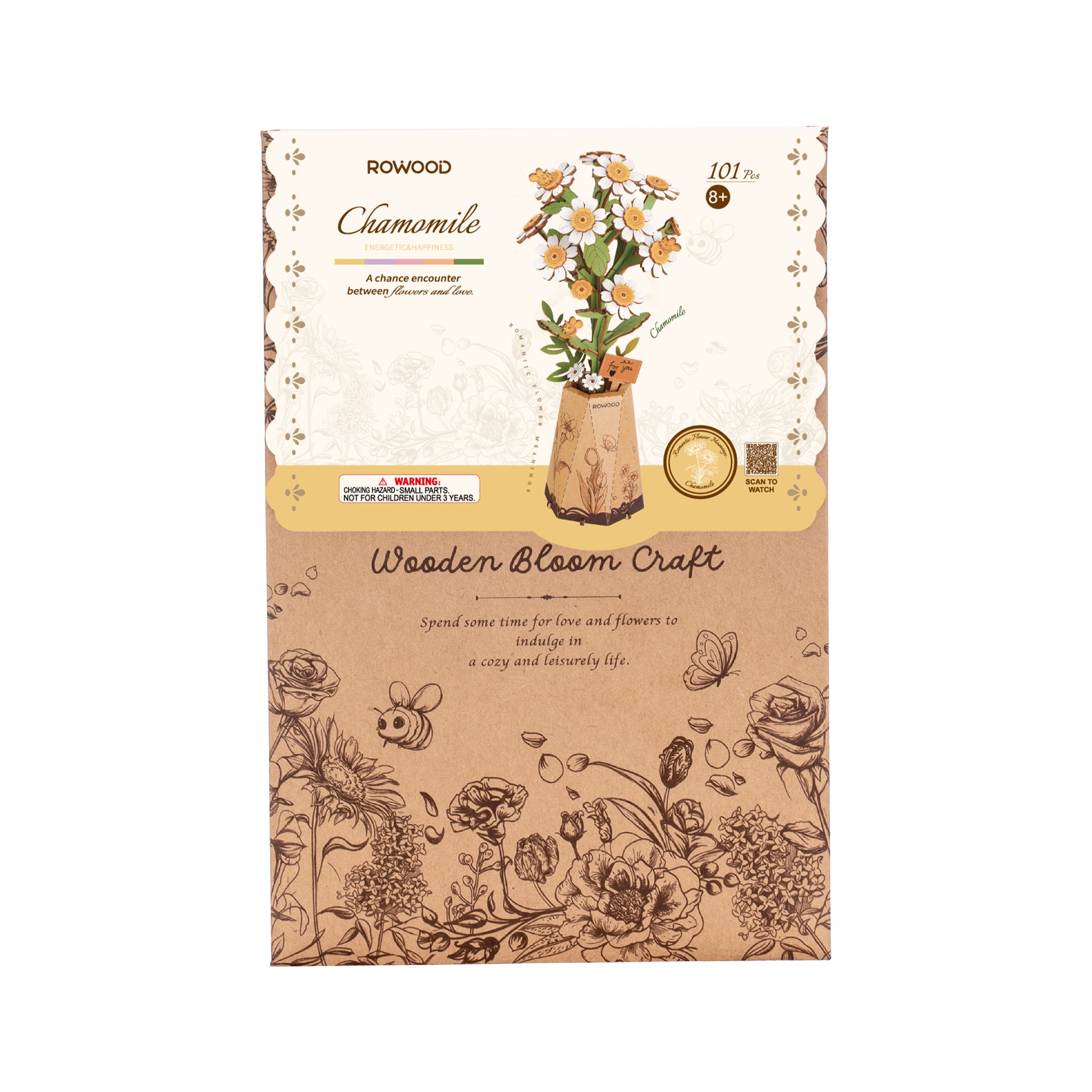 Chamomile Flower Bouquet Series DIY 3D Wooden Puzzle