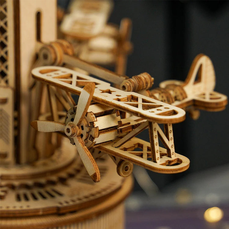 Airplane Control Tower Mechanical Music Box