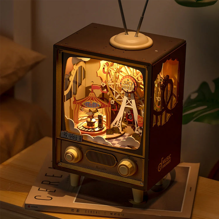 Sunset Carnival DIY Music Box 3D Wooden Puzzle