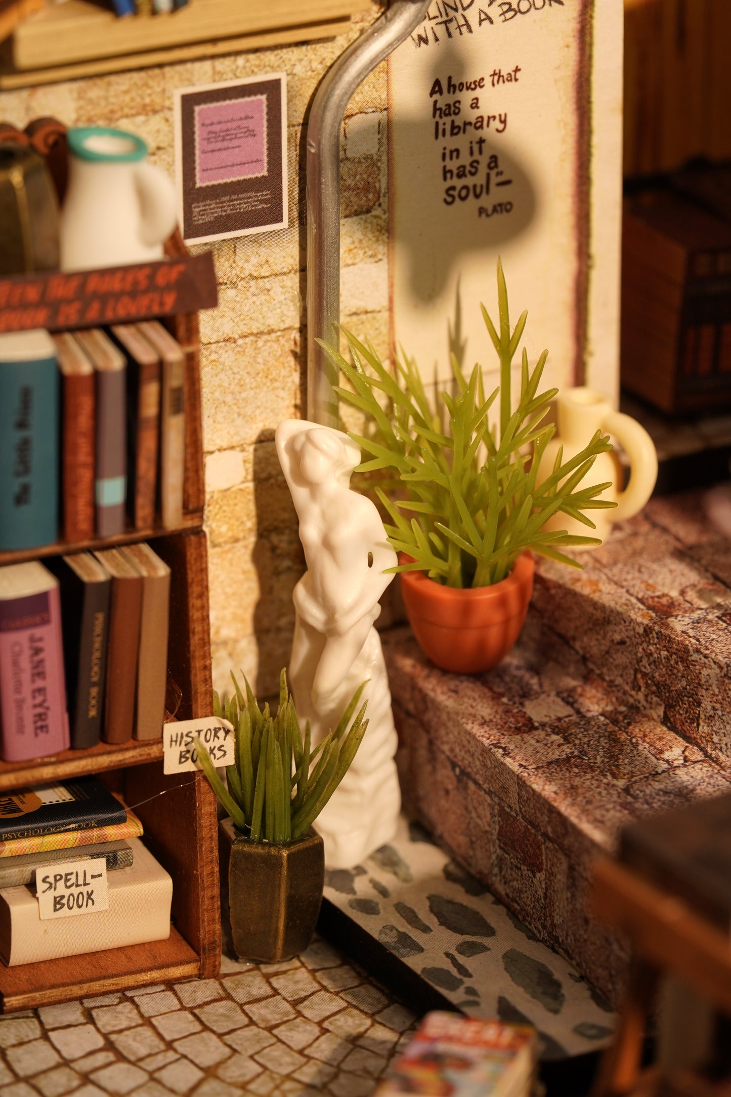 Corner Bookstore DIY 3D Miniature Dollhouse Kit