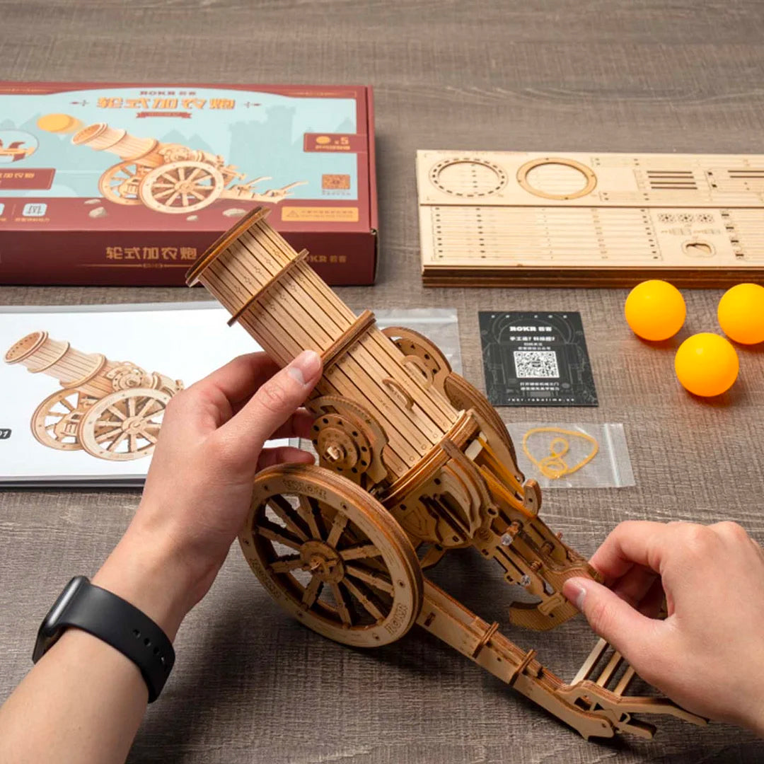 Wheeled Siege Artillery 3D Wooden Puzzle