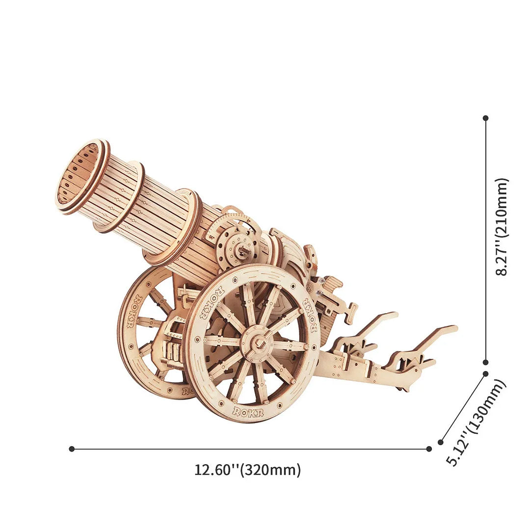 Wheeled Siege Artillery 3D Wooden Puzzle