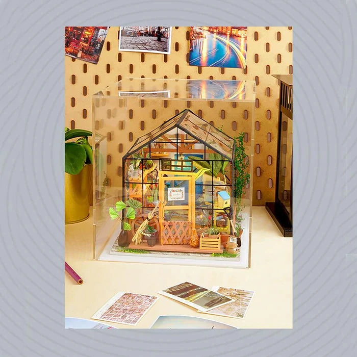 Acrylic Display Case Dust Cover For Robotime DIY Miniature Dollhouses