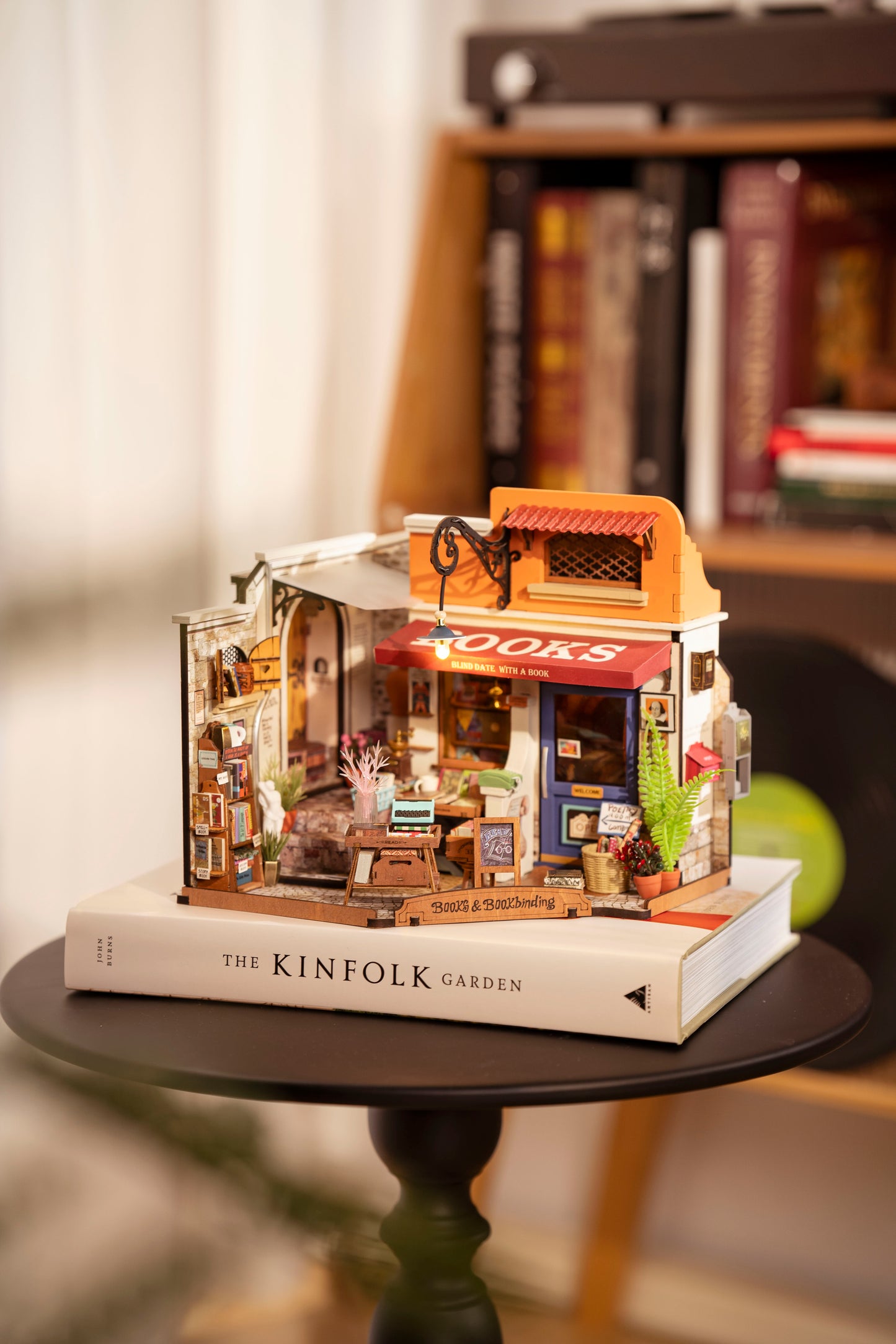 Corner Bookstore DIY 3D Miniature Dollhouse Kit