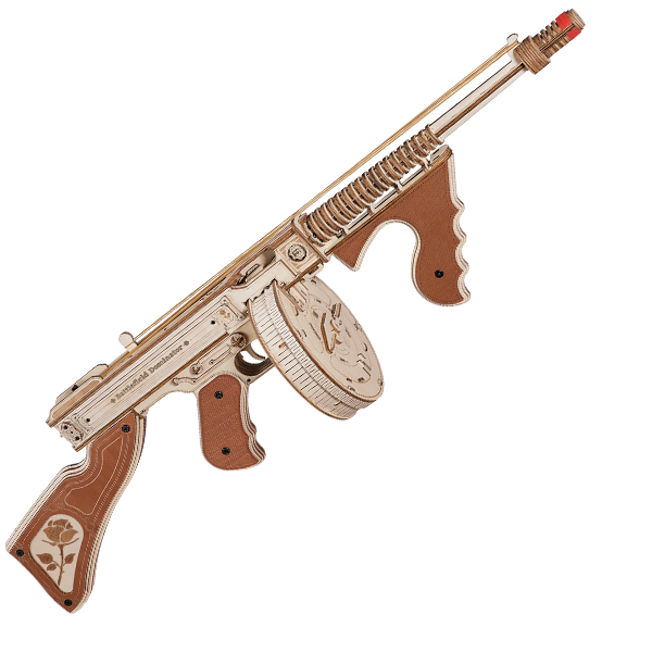 Thompson Submachine Toy Gun 3D Wooden Puzzle