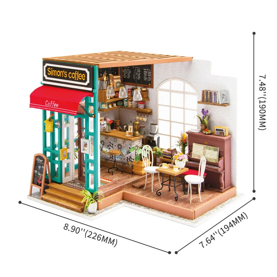 Simon's Coffee Shop DIY Miniature Dollhouse