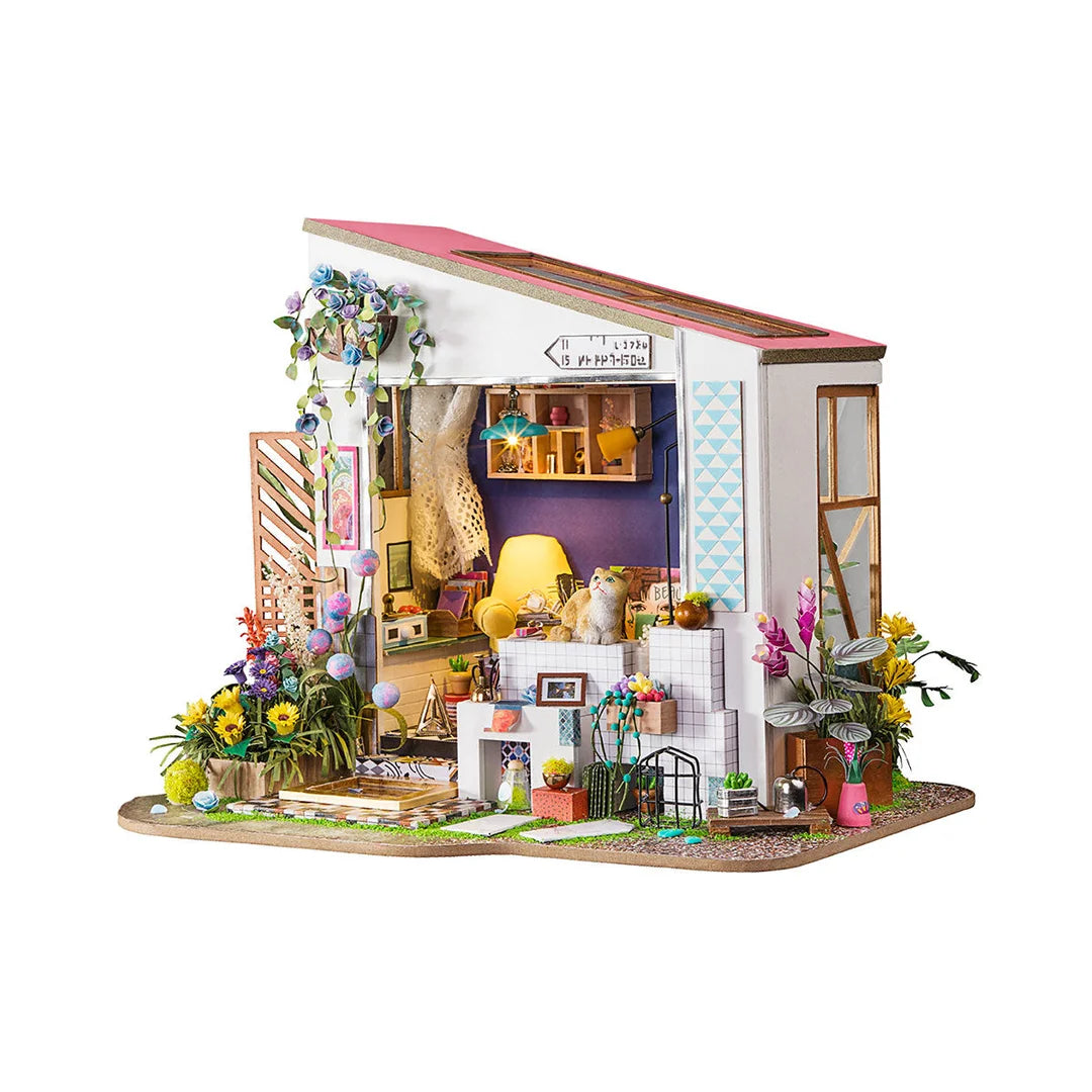 Lily's Porch DIY Miniature Dollhouse with Cat