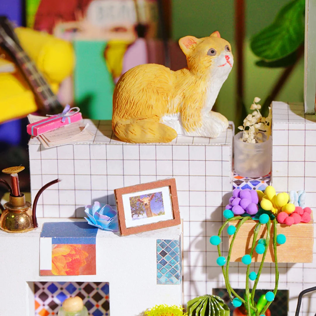 Lily's Porch DIY Miniature Dollhouse with Cat